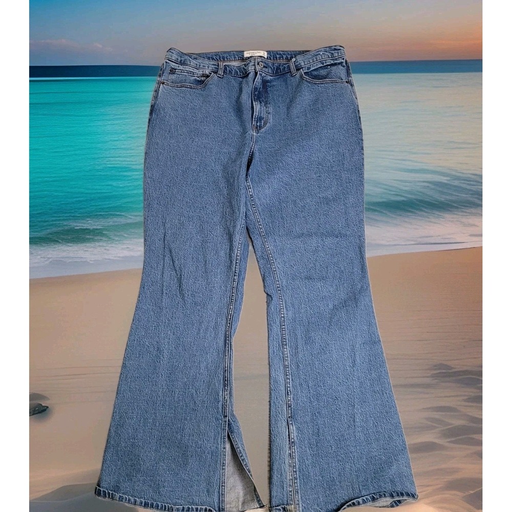 👖Abercrombie & Fitch Jeans Womens 34/18L The Vintage Flare High Rise Bobo Y2K .